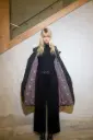 Gabardina midi negra 