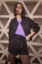 Chaqueta estampado de cuadros