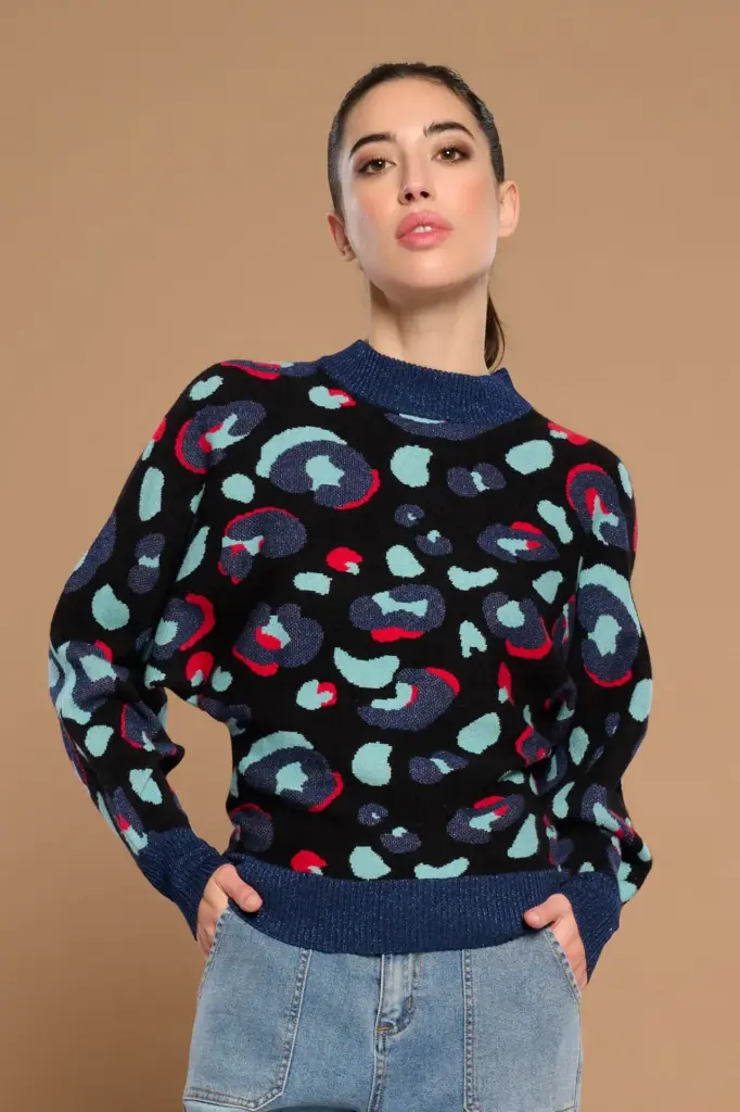 Jersey de punto estampado animal print