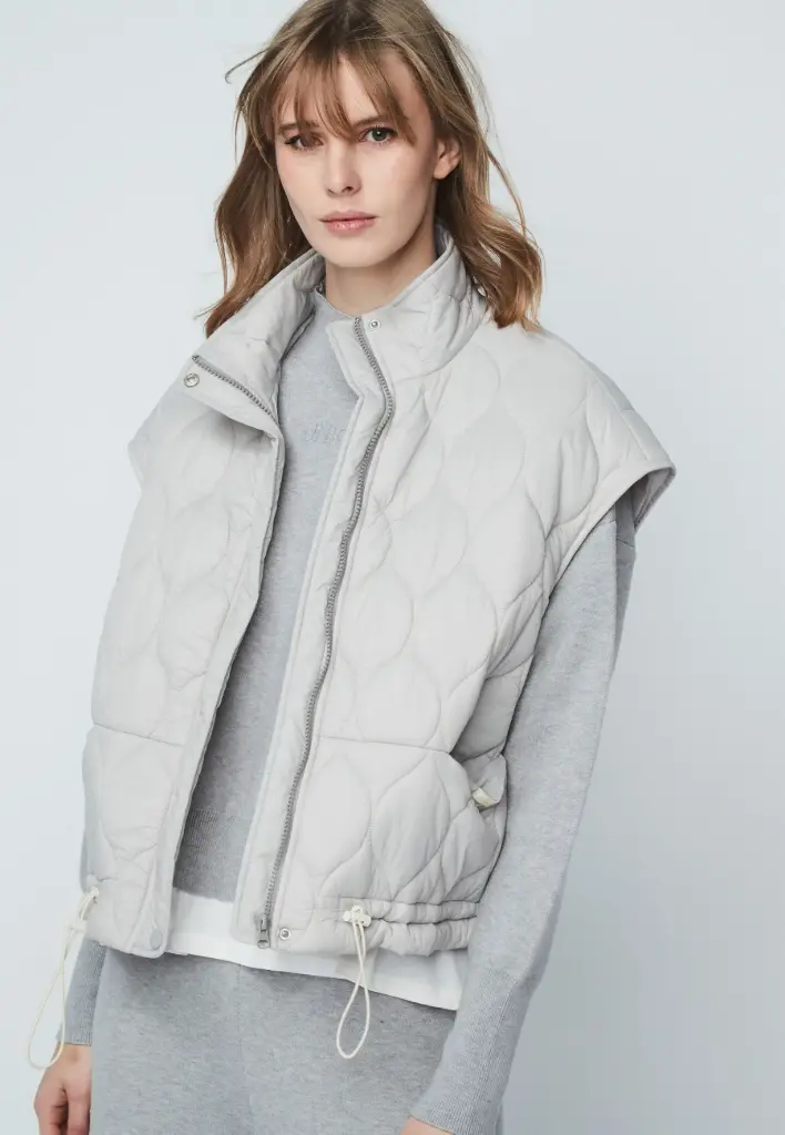 chaleco acolchado gris  (XS)