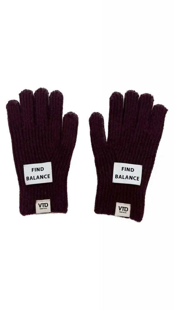 Guantes FIND BALANCE color burgundy 