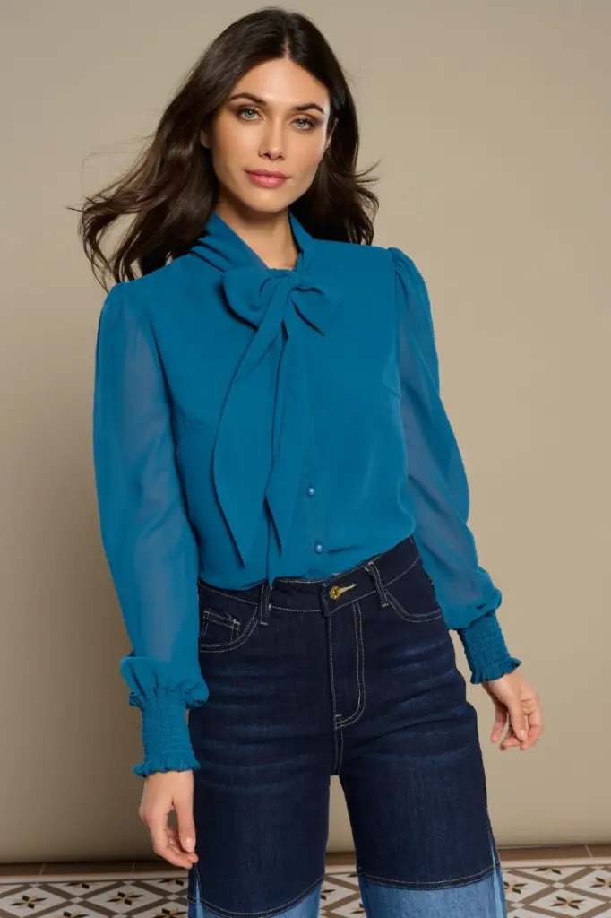 Top lazada azul  MINUETO