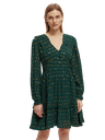 Vestido tejido jacquard con lurex color verde
