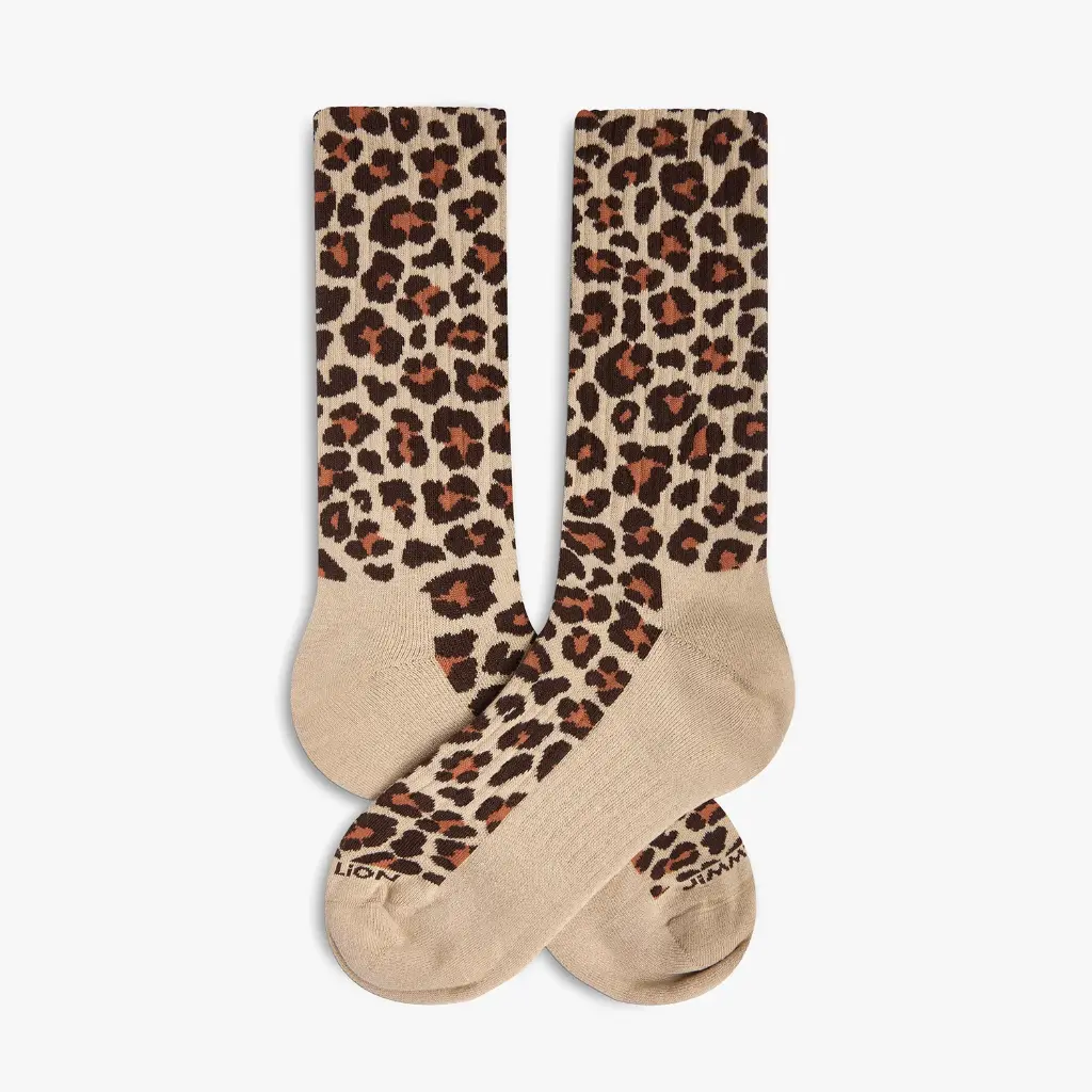 Calcetines  Athletic Leopard Print beige  (36-40)