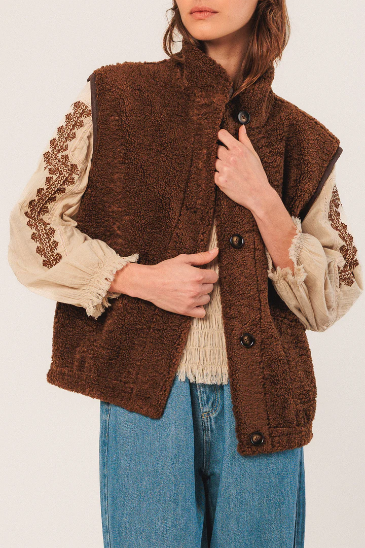 Chaleco teddy reversible