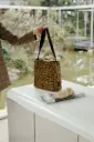Bolso bucket piel leopardo