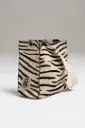 Bolso bucket piel cebra 