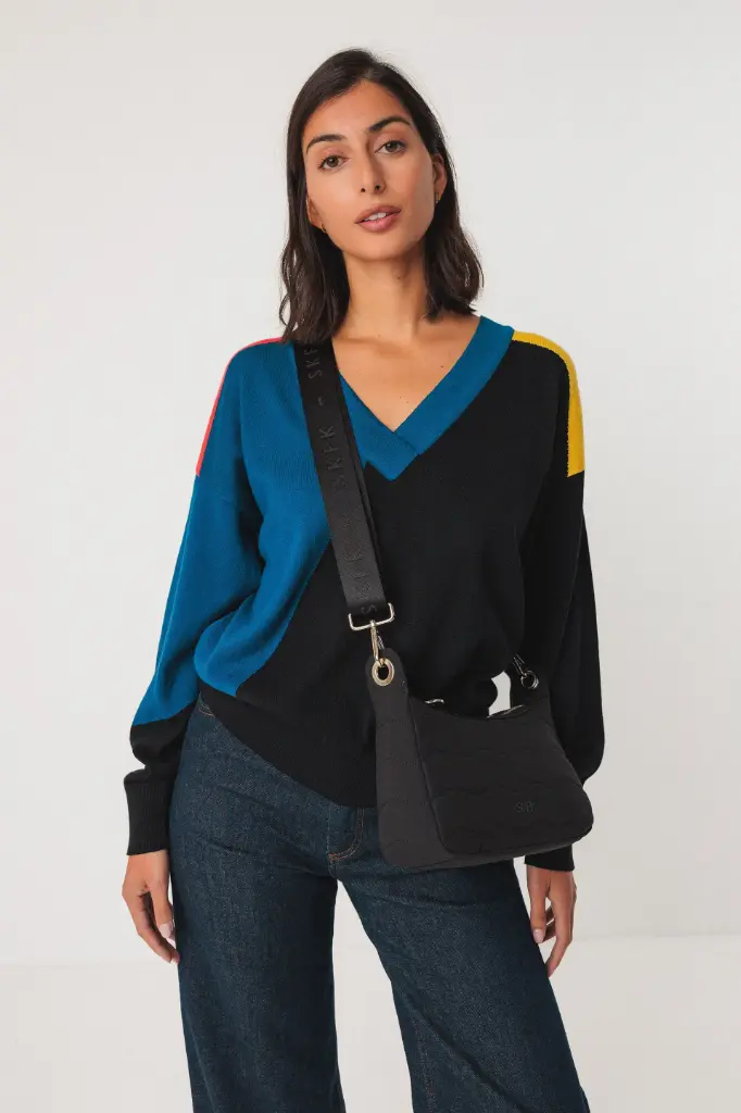 Bolso rectangular bandolera negro SKFK