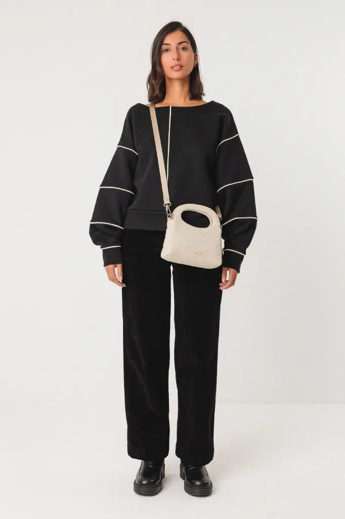 Bolso cuadrado pequeño crema SKFK