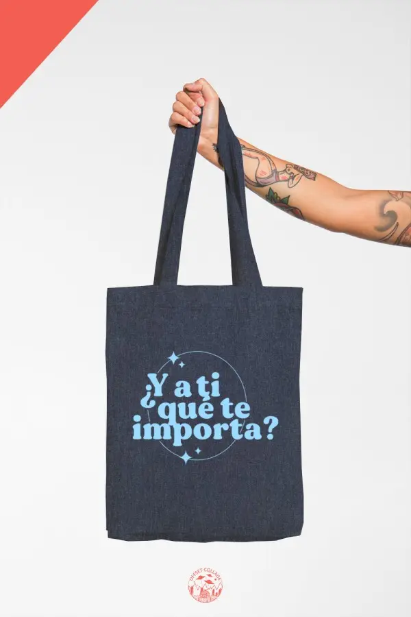 Bolsa denim ¿Y a ti que te importa?  OFFSET COLLAGE