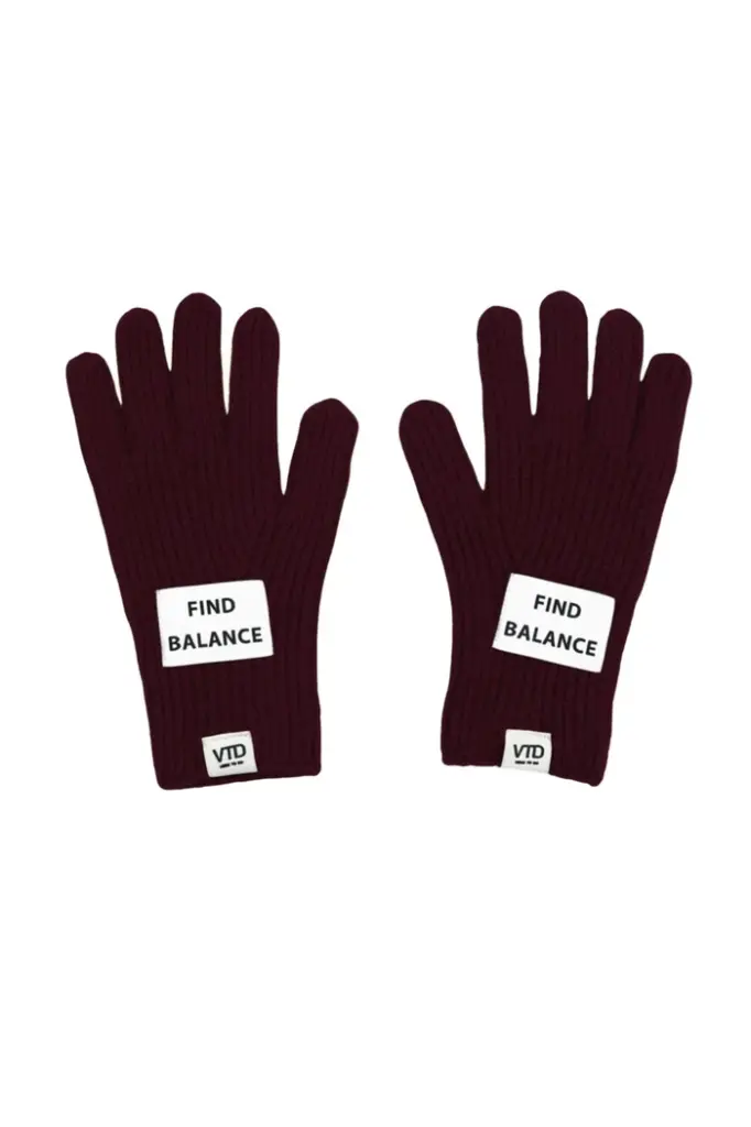 Guantes FIND BALANCE color burgundy 