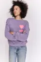 Sudadera AMOR color violeta lavado 