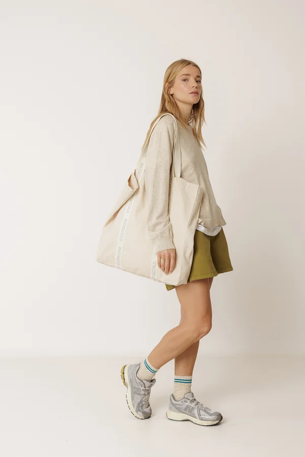 Bolso tote algodón rosa palo INDI & COLD