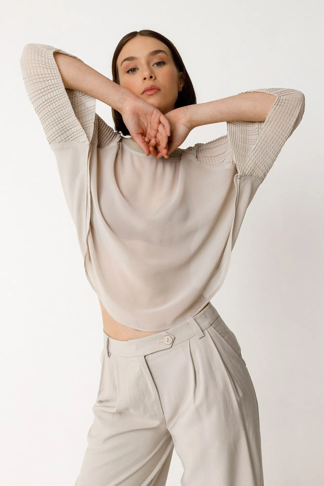 Camisa LOIARA beig SKFK (38)