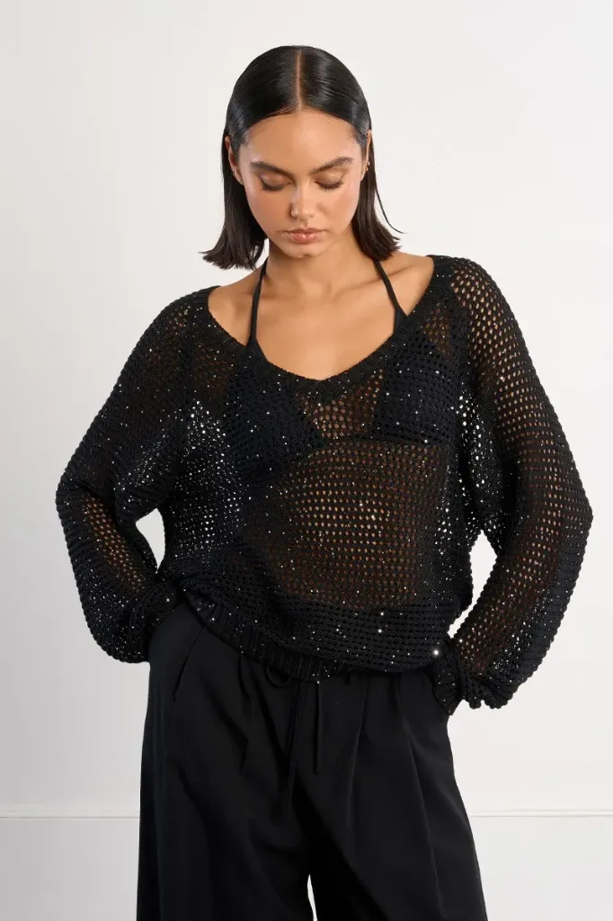 Jersey punto acanalado brillantes LILI SIDONIO (XS)