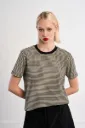 Camiseta rayas abertura corazón LILI SIDONIO