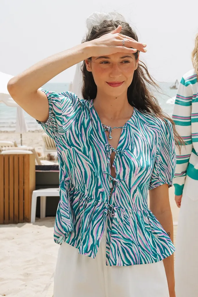 Top cierre de lazos frontal LILI SIDONIO (XS)