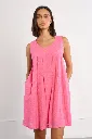 Vestido detalle de pliegues LILI SIDONIO