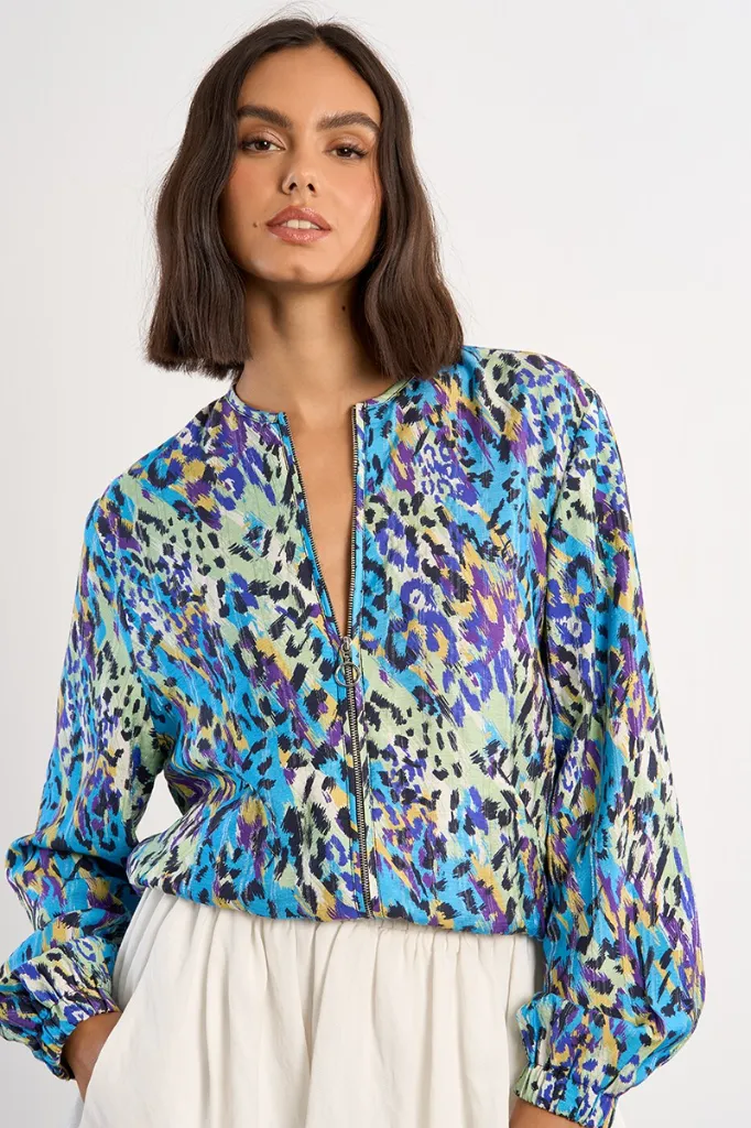 Bomber animal print multicolor LILI SIDONIO