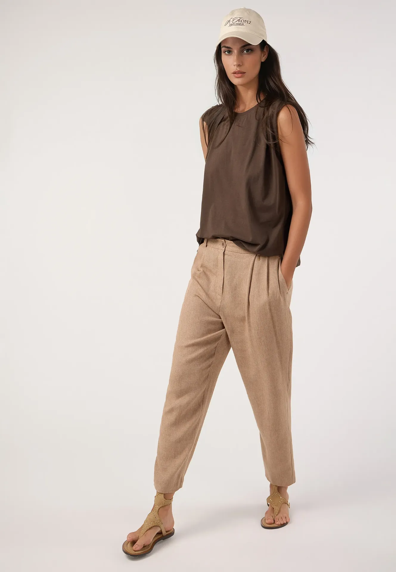 Pantalón Reni camel DOLORES PROMESAS (36)