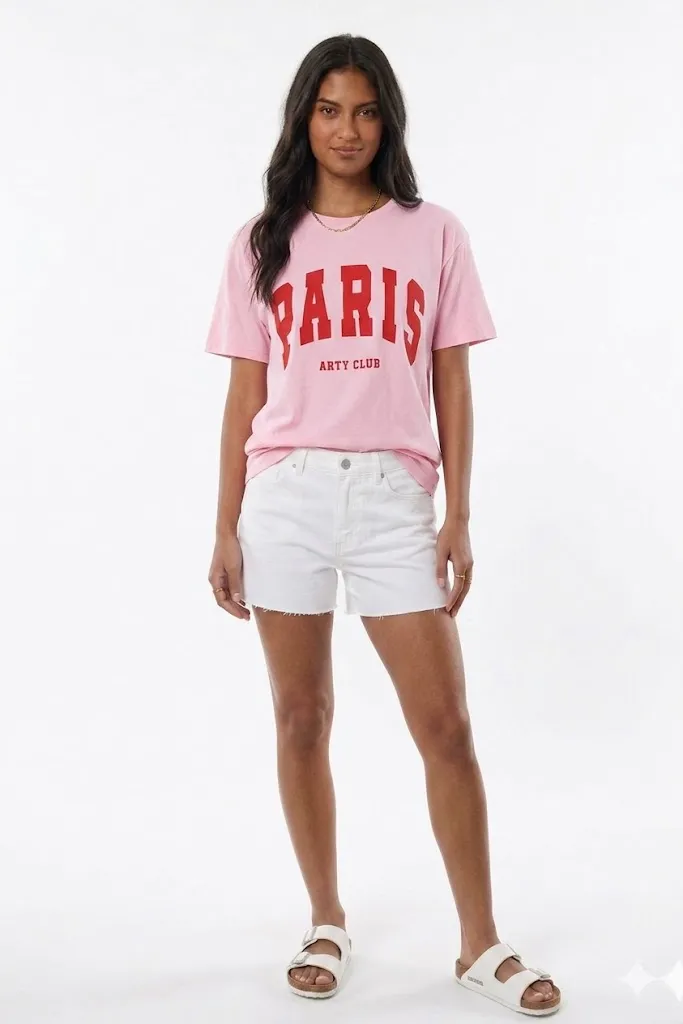 Camiseta PARIS color rosa