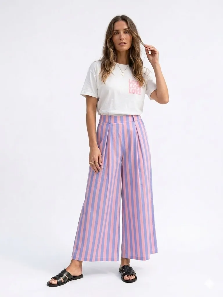 Pantalón rayas blue ciel & rose