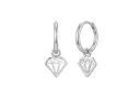 Pendientes mini arito forma diamante