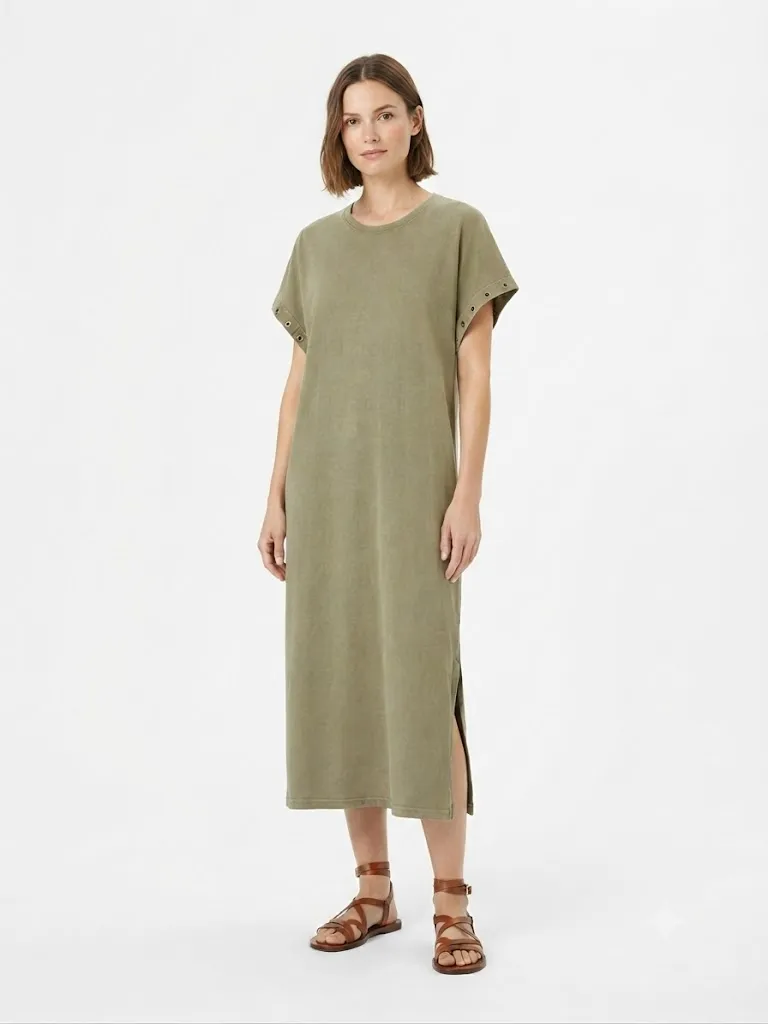 Vestido midi Army kaki