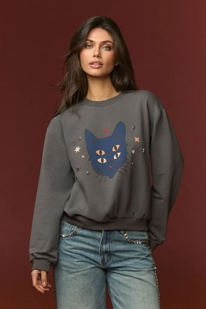 Blue kat sweatshirt MINUETO