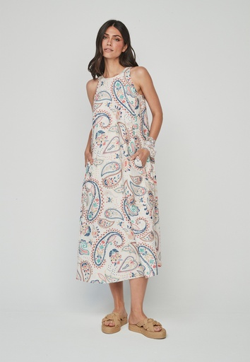 Vestido midi  multicolor 