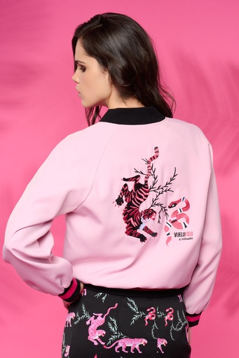 [fidji pink] Chaqueta bomber snake 