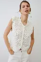 Chaleco punto off white 