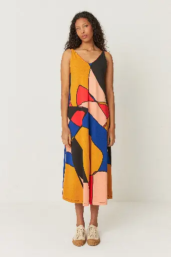 Vestido tirantes multicolor 