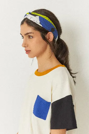 Cinta pelo estampado flores 