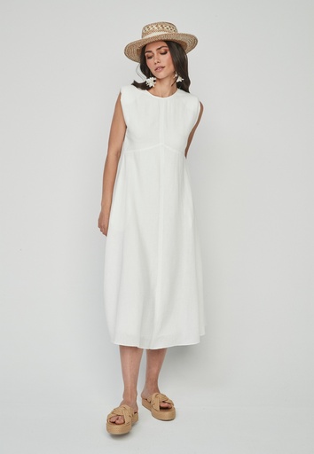 Vestido sin mangas con vuelo 