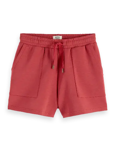 pantalón short tencel rojo  