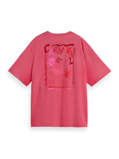 Camiseta corte holgado rosa eléctrico 