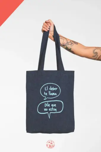 Bolsa denim EL DEBER TE LLAMA 