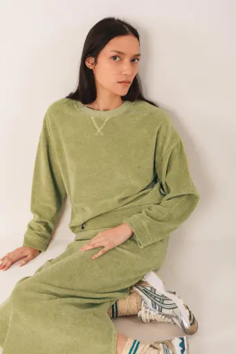 [ES370] Sudadera rizo wasabi 