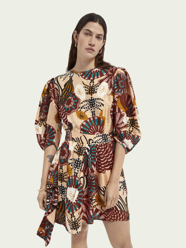 Vestido estampado tejido diseño Jacquard