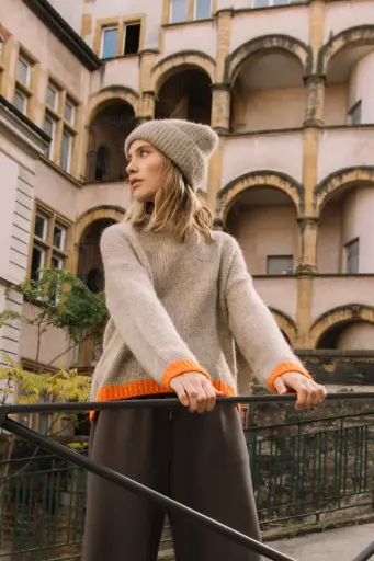 Jersey punto bicolor 