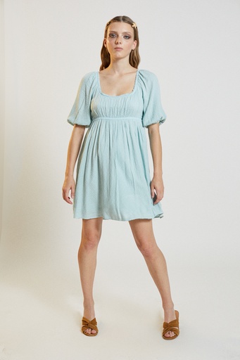 Vestido manga corta con escote redondo