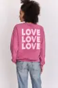 Sudadera LOVE LOVE LOVE color frambuesa