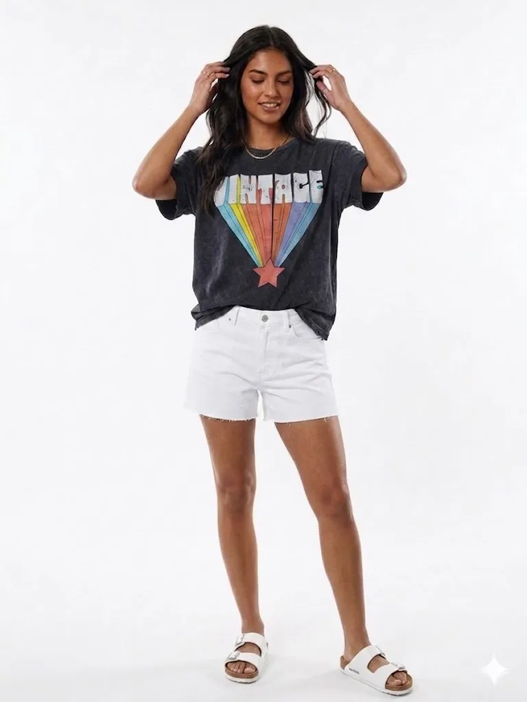 Camiseta VINTAGE color negro 