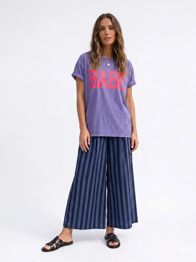 Camiseta BABE color lila & rosa