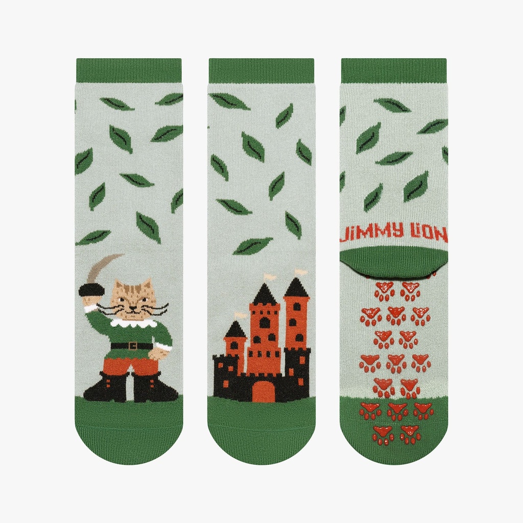 Calcetines antideslizantes KIDS PUSS IN BOOTS  light green  JIMMY LION