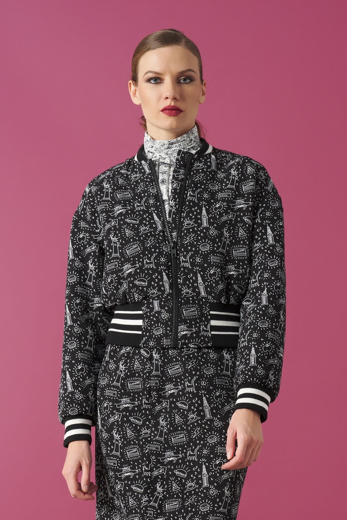 Chaqueta bomber urban sketch  NY 