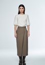 Falda midi entubada cruzada