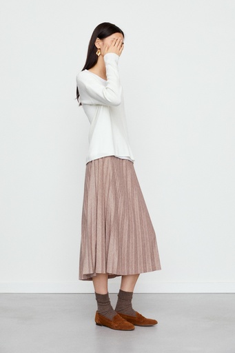 [SANDY topo] Falda midi plisada topo 