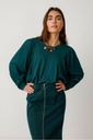 Camiseta manga murciélago verde oscuro
